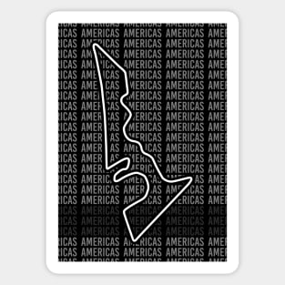 Americas  - F1 Circuit - Black and White Sticker